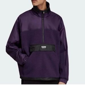 Adidas Nylon and Sherpa pullover